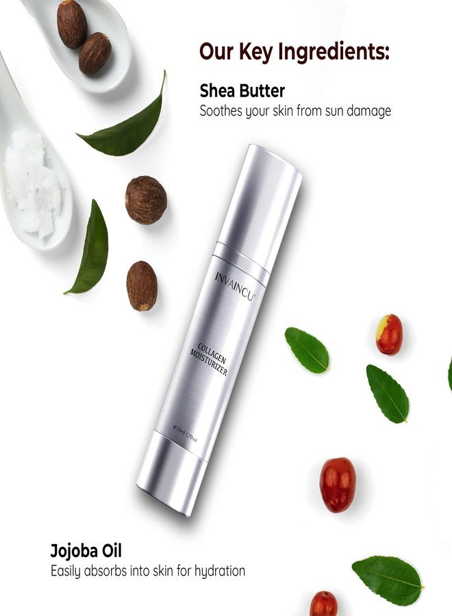 Invaincu Collagen Moisturizer for Face - Day & Night Moisturizer for Aging Skin with Prebiotics & Probiotics, Jojoba Oil, & Shea Butter for Oily, Sensitive, & Dry Skin - Image 4
